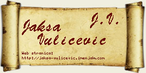 Jakša Vulićević vizit kartica